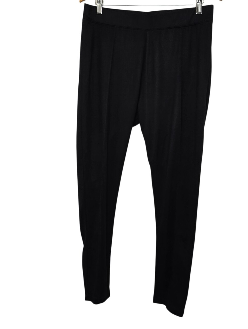 Nine West Black Velour Pull-On Pants Women's Size Large Lounge Casual Soft
